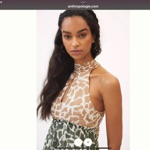 Maeve Animal Print Halter Dress